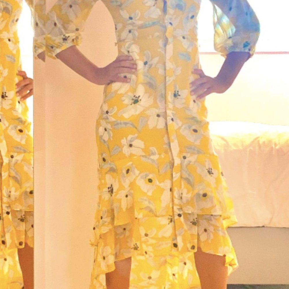 Beautiful vibrant yellow dress